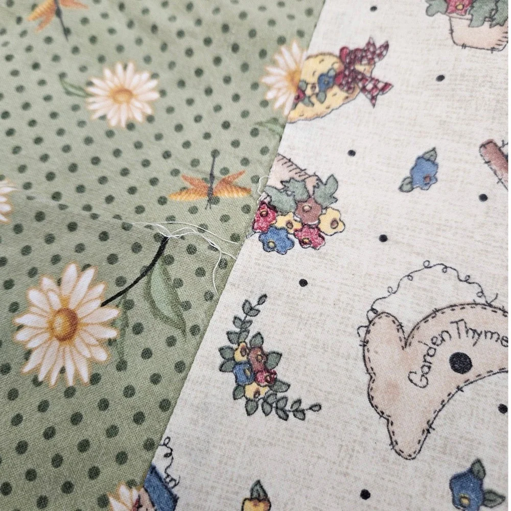Mary Engelbreit Garden Thyme Quilt Throw Blanket Handmade Patchwork Yellow Bees‎